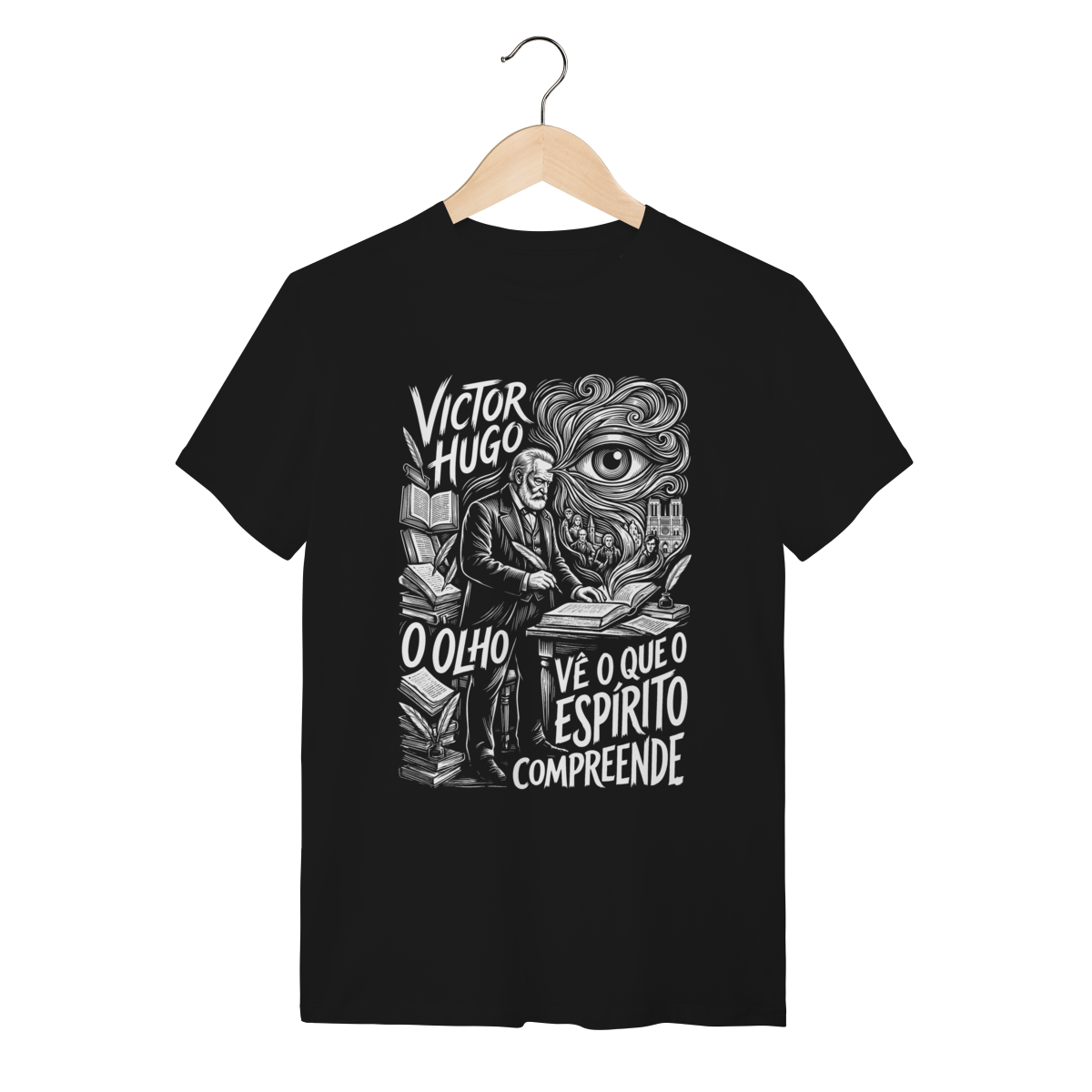 Camiseta Intelectual Victor Hugo Horizonte Ético Sabedoria