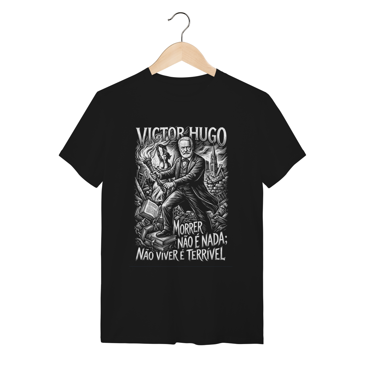 Camiseta Intelectual Victor Hugo Horizonte Ético Clássica