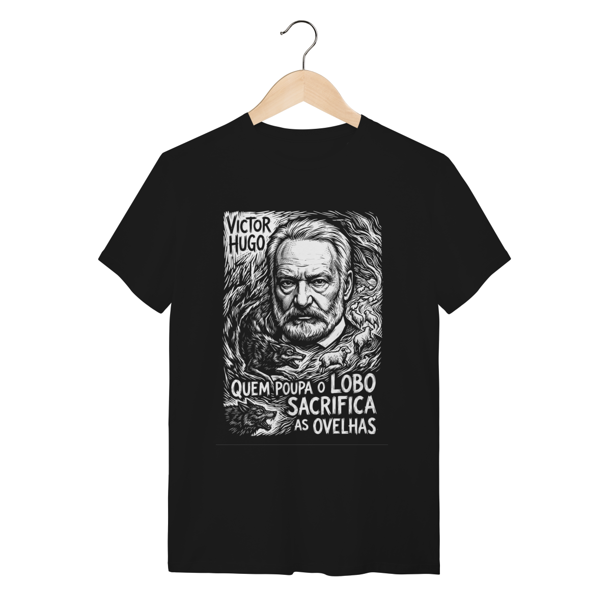 Camiseta Intelectual Victor Hugo Adversidade Revelação