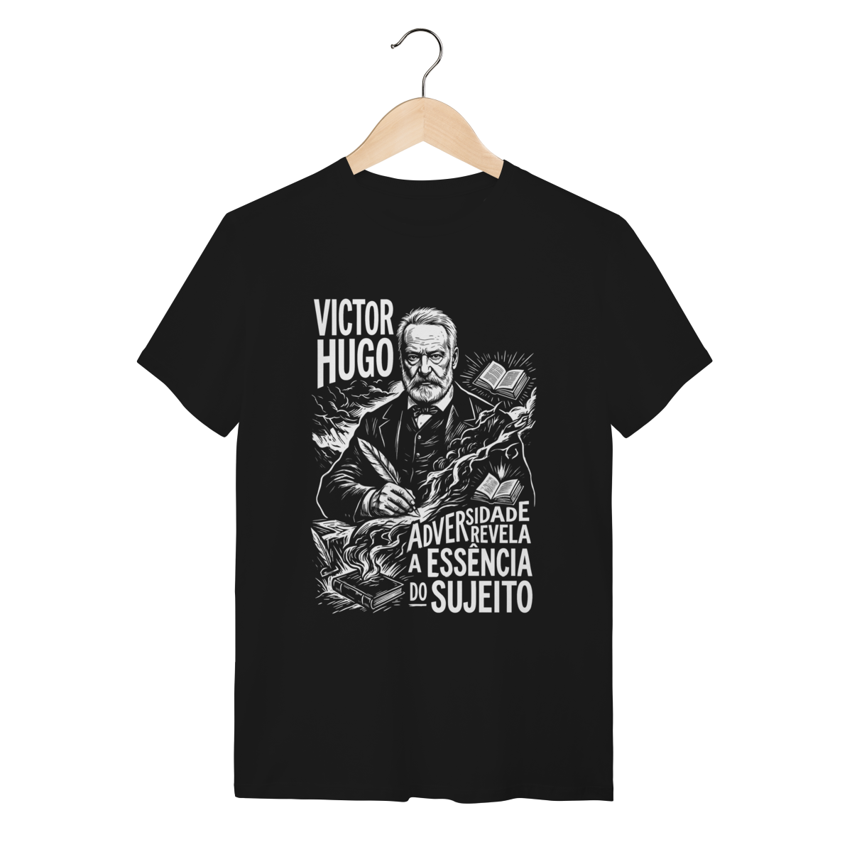 Camiseta Intelectual Victor Hugo Adversidade Sujeito Real