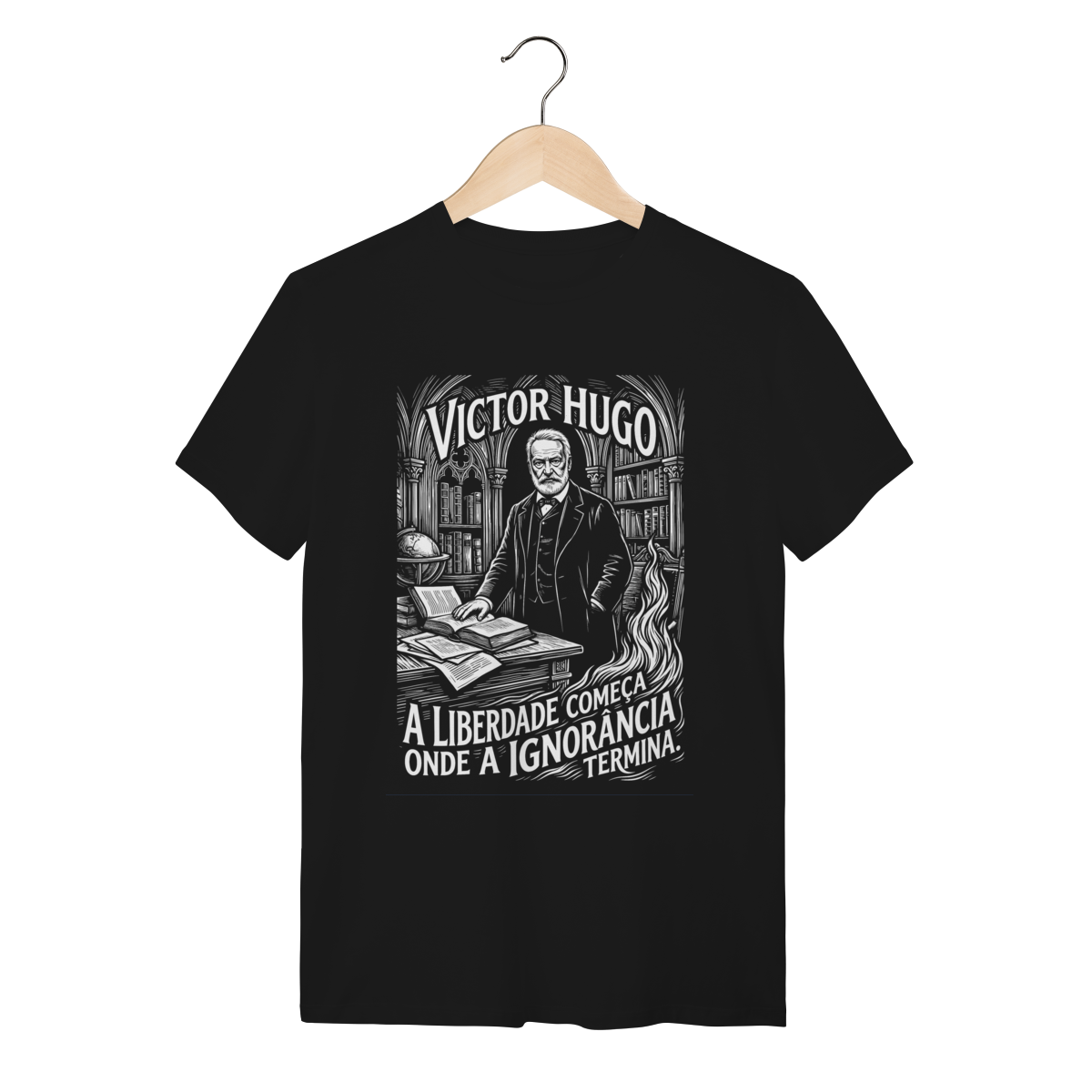 Camiseta Intelectual Victor Hugo Horizonte Ético Luz Ser