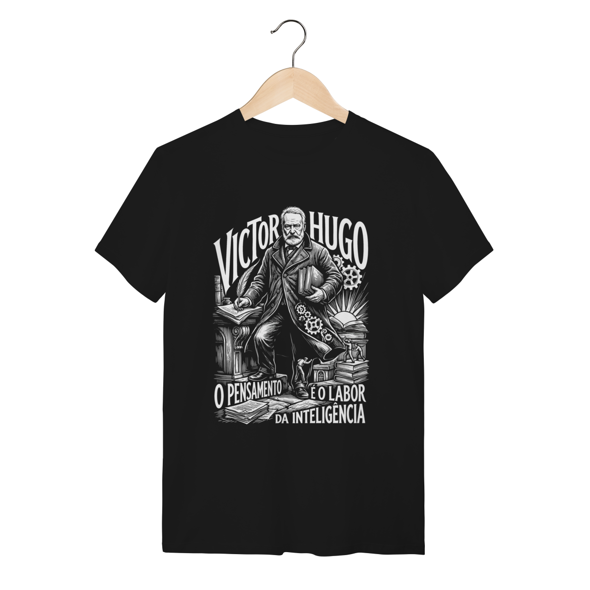 Camiseta Victor Hugo Progresso História Ideia Madura
