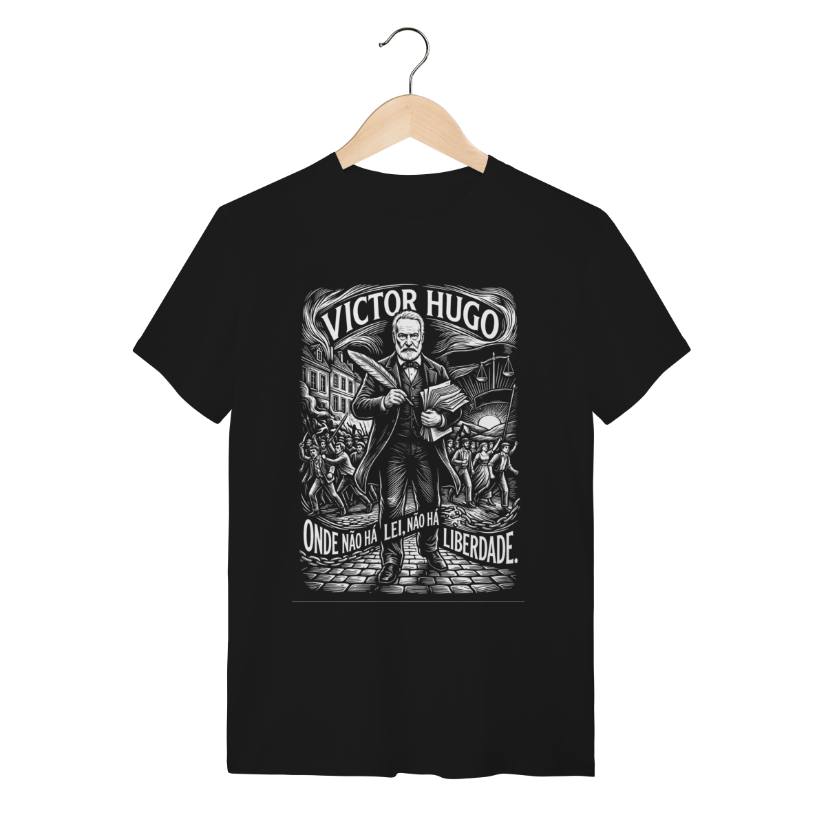 Camiseta Victor Hugo Inércia Histórica Ideia Madura
