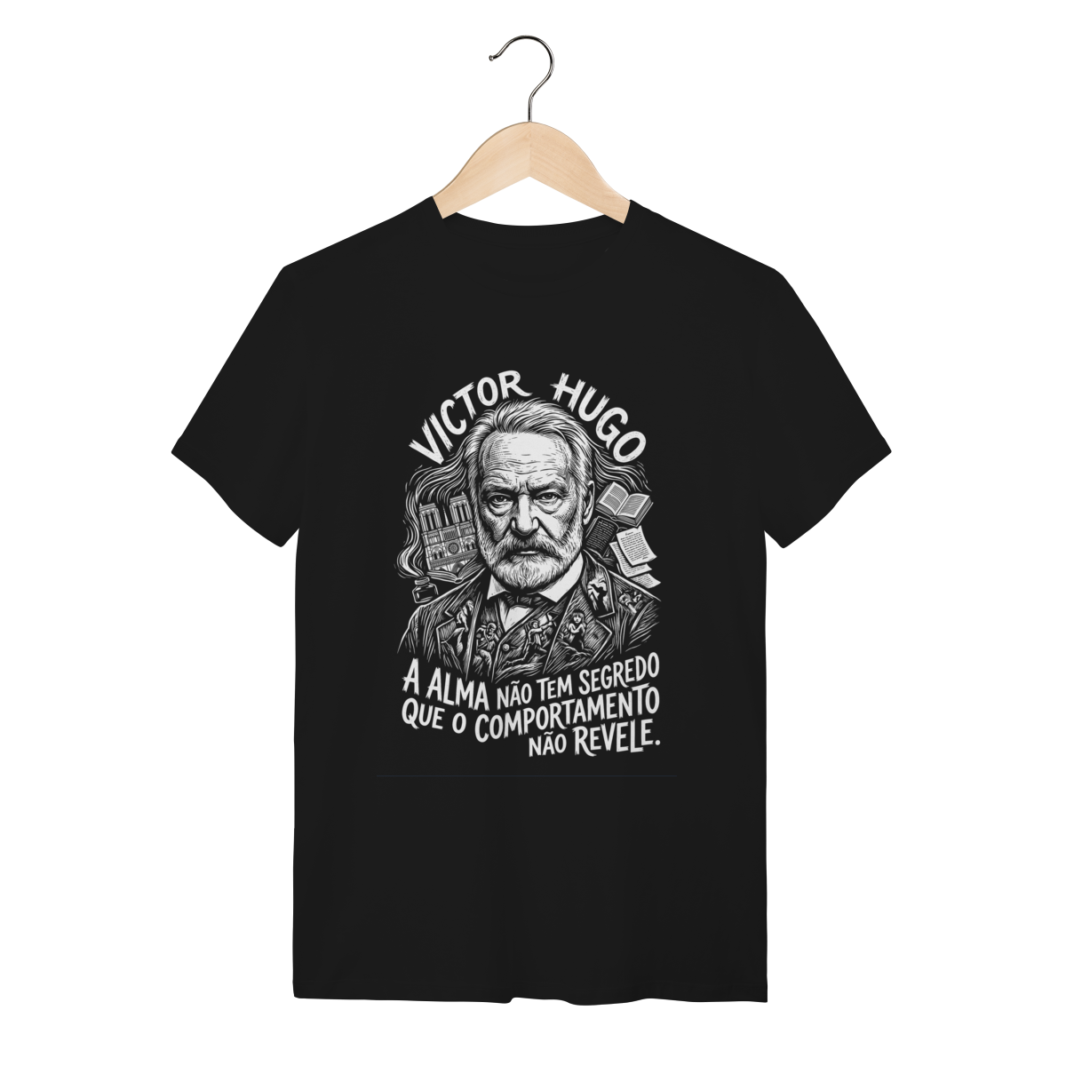 Camiseta Victor Hugo Lei Liberdade Filosofia Arte