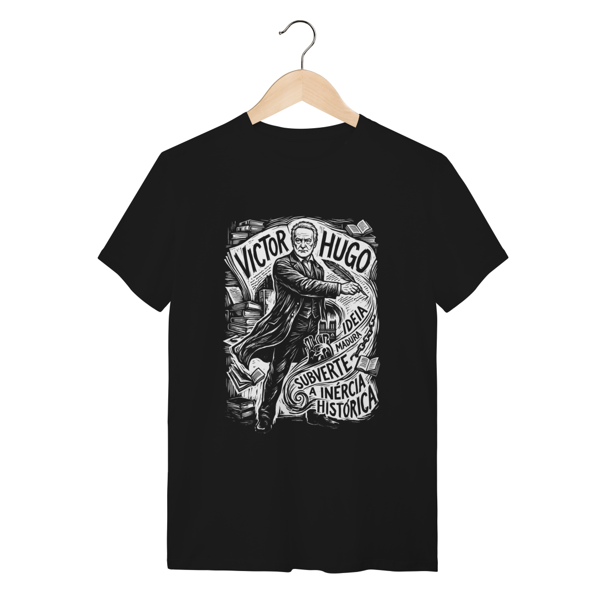 Camiseta Literatura Victor Hugo Lei Liberdade Arte
