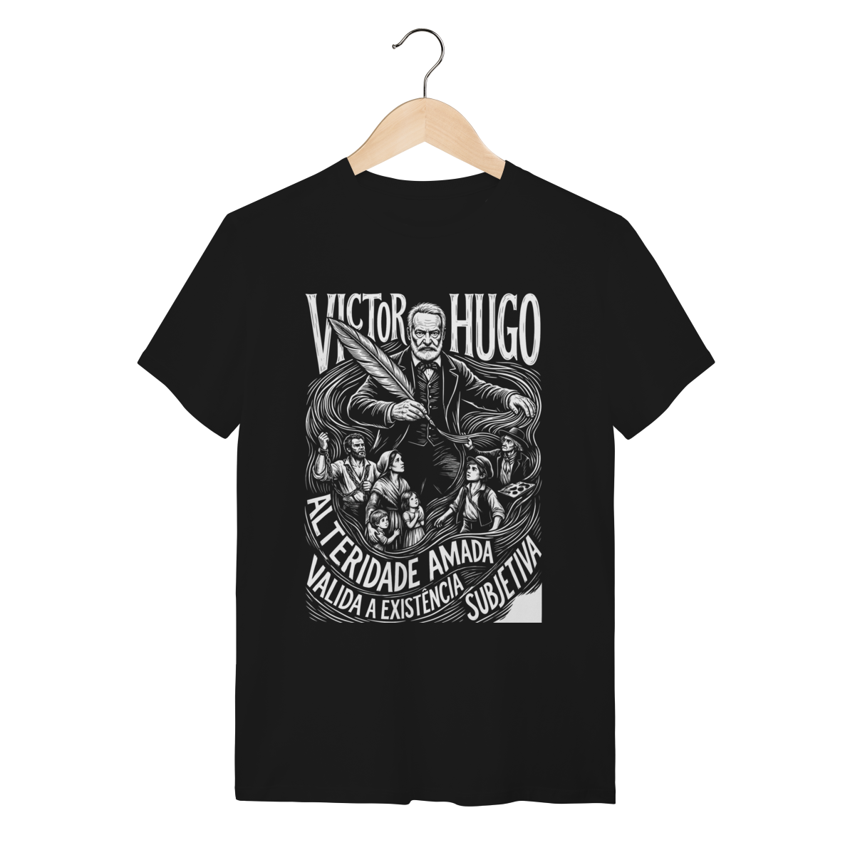 Camiseta Victor Hugo Ideia Madura História Design