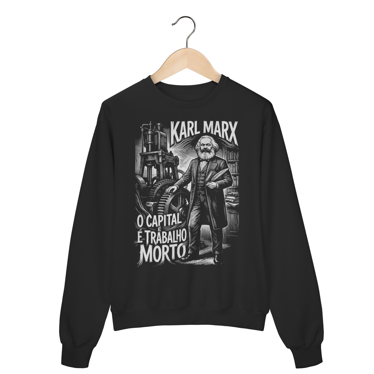 Moletom Karl Marx Teoria da Produção e Objeto