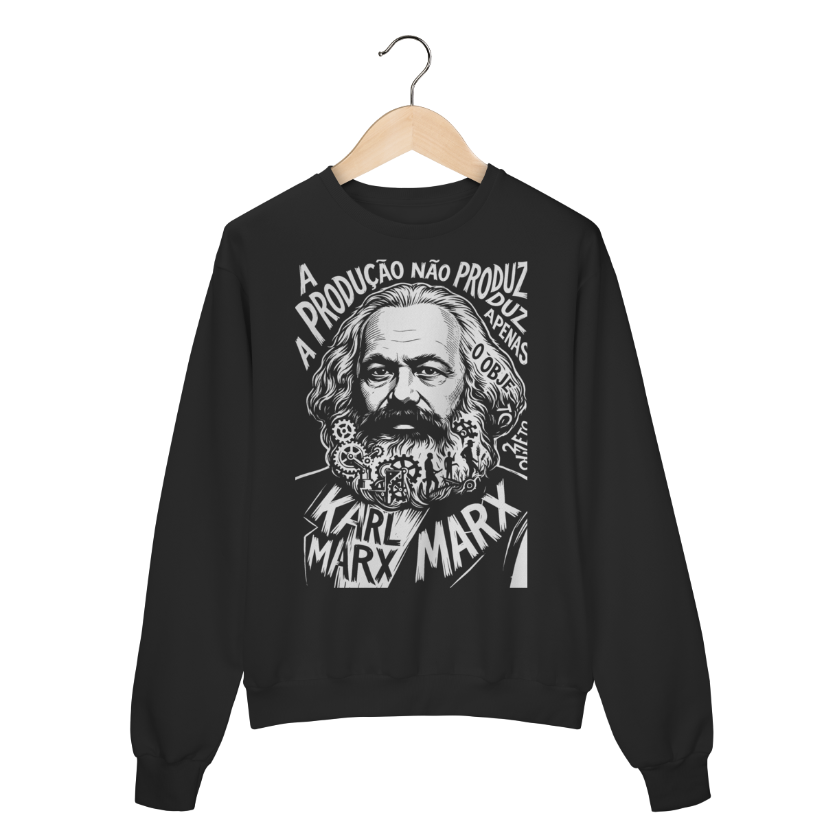 Moletom Karl Marx O Lucro e o Trabalho Extraído