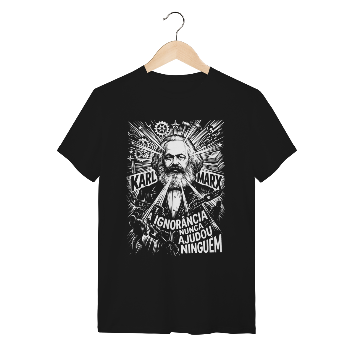 Camiseta Karl Marx Lucro e Trabalho Excedente Filosofia