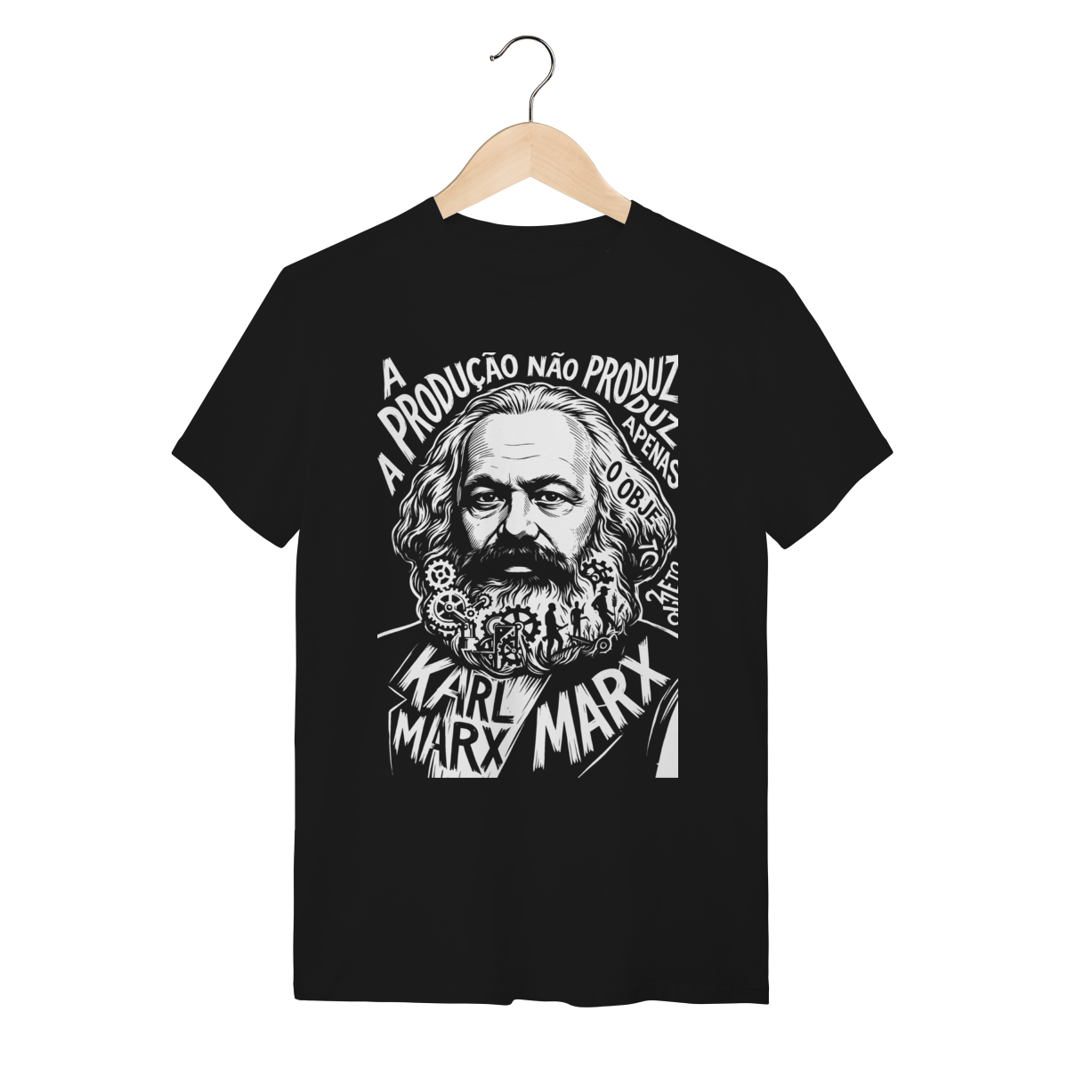 Camiseta Karl Marx Lucro Trabalho Acumulação Social