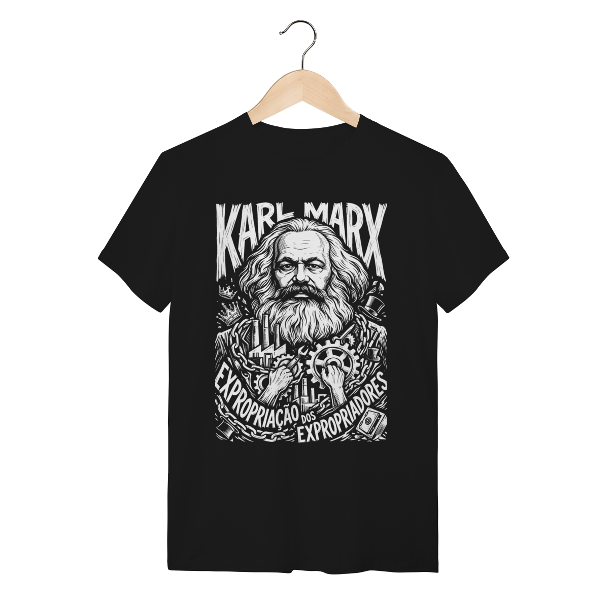 Camiseta Karl Marx Estado Classe Dominante Filosofia