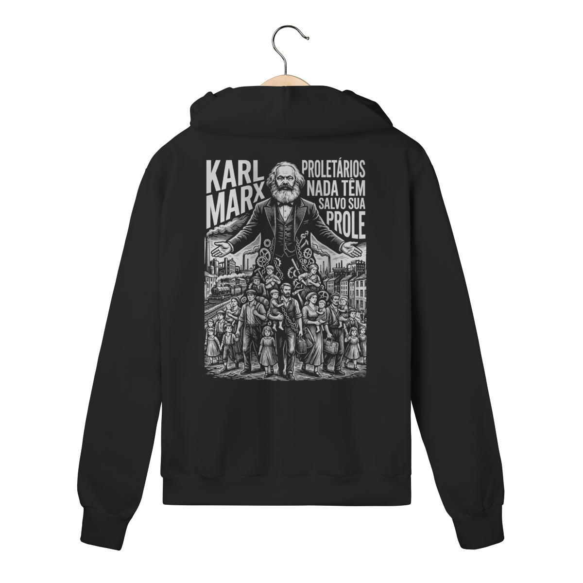 Moletom com Ziper Prole Proletarios Karl Marx Filosofico