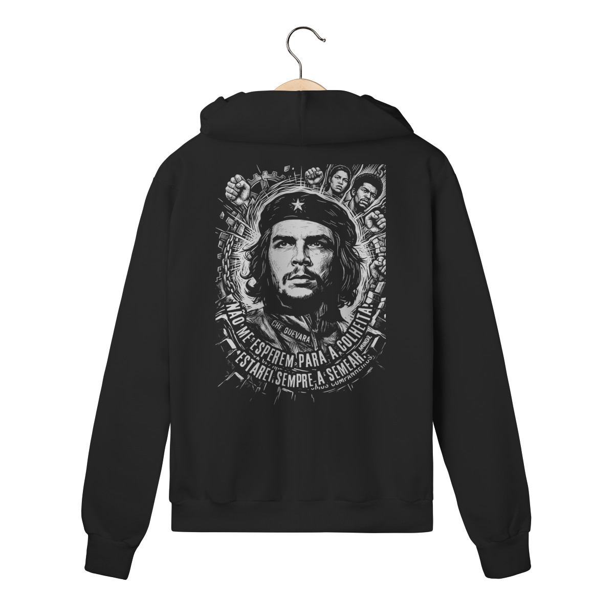 Moletom com Zíper Estampa Che Guevara Pensamento Crítico