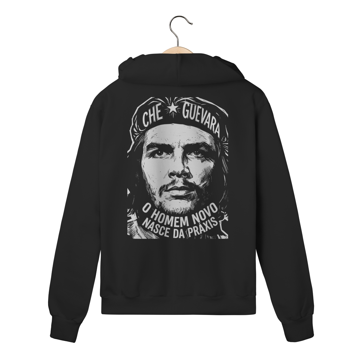 Moletom com Zíper Estampa Intelectual Che Guevara Política