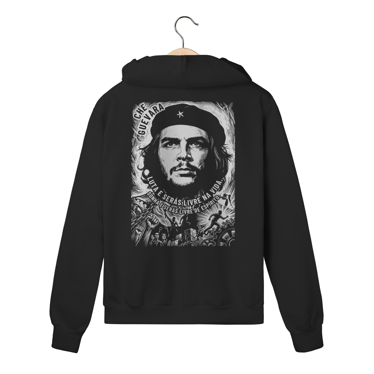 Moletom com Zíper Revolução Che Guevara Vontade Política