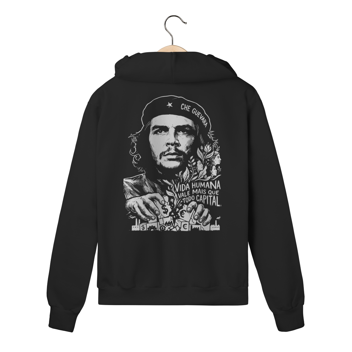 Moletom com Zíper Che Guevara Dever de Estudar Arte