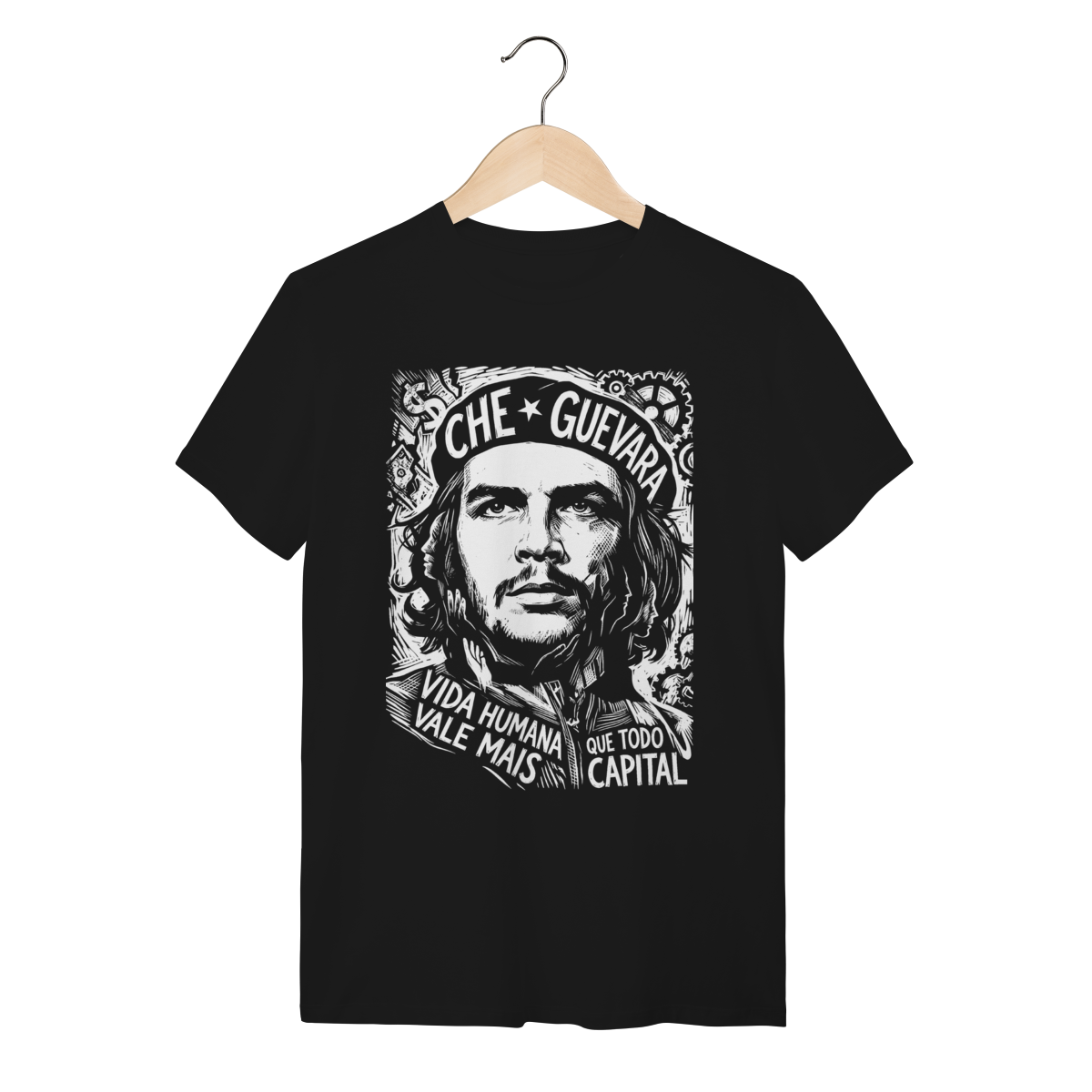 Camiseta Estética Linocut Che Guevara Companheiro Injustiça