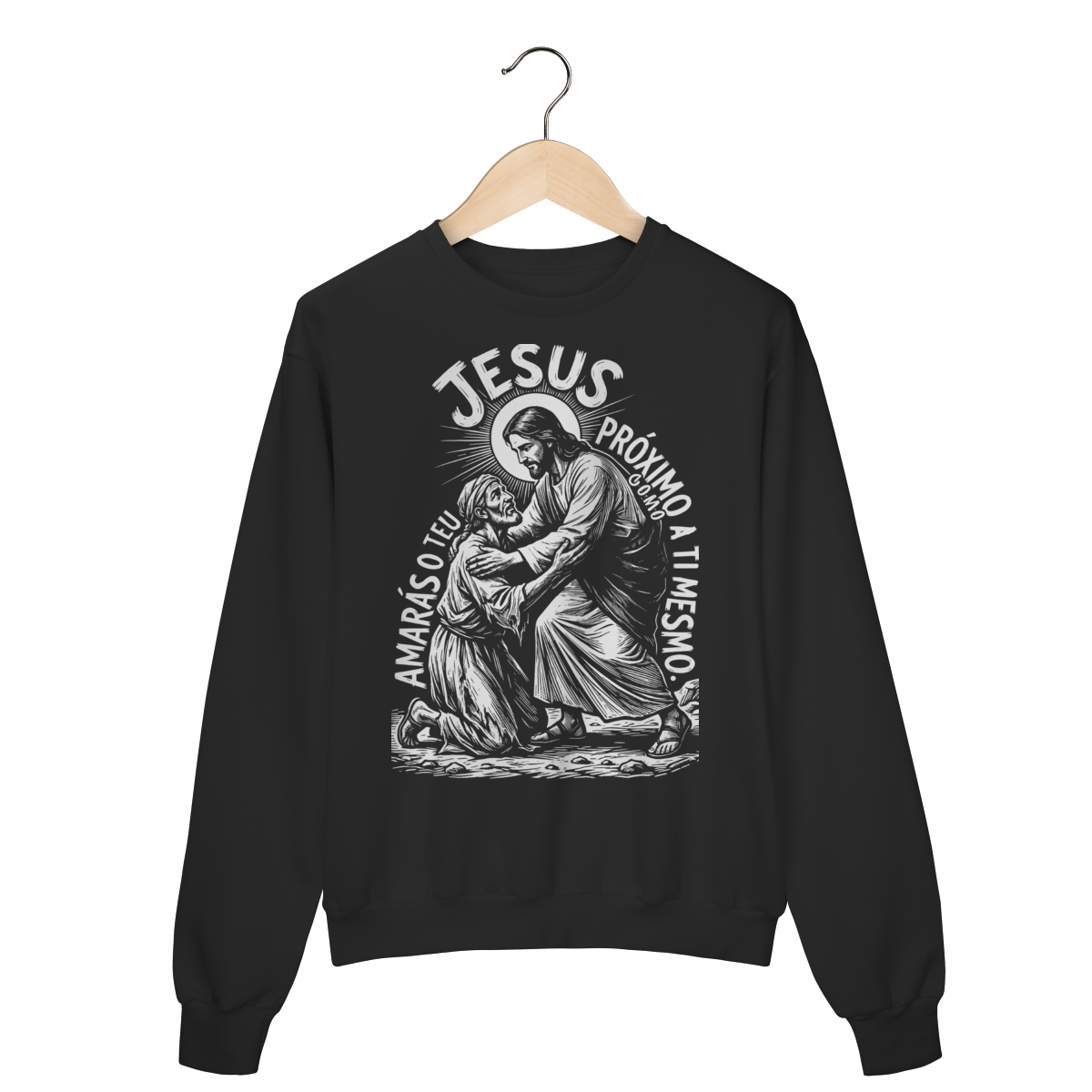 Moletom Amarás Próximo Jesus Conceito Filosófico