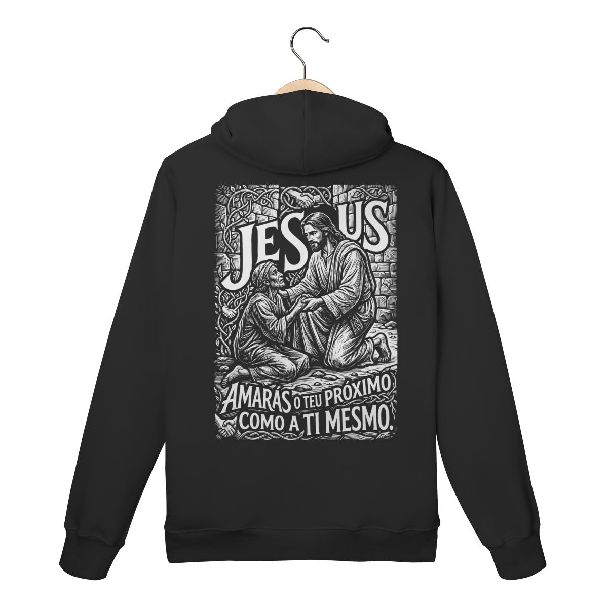 Moletom Canguru Jesus Amarás O Próximo Como A Ti Mesmo
