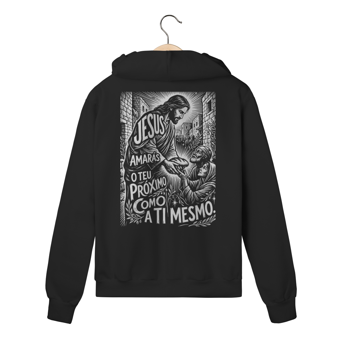 Moletom com Zíper Jesus Caminho Verdade Vida Design