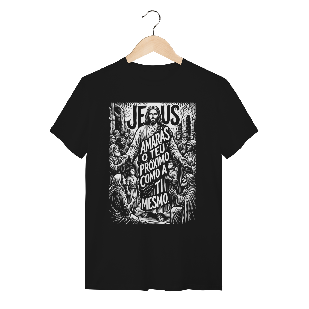 Camiseta Jesus Amarás Teu Próximo Versículos Ilustrado