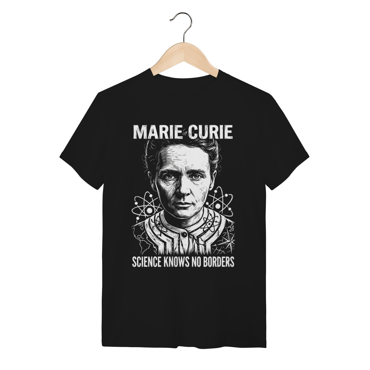 Camiseta Marie Curie Física Radioatividade Unissex