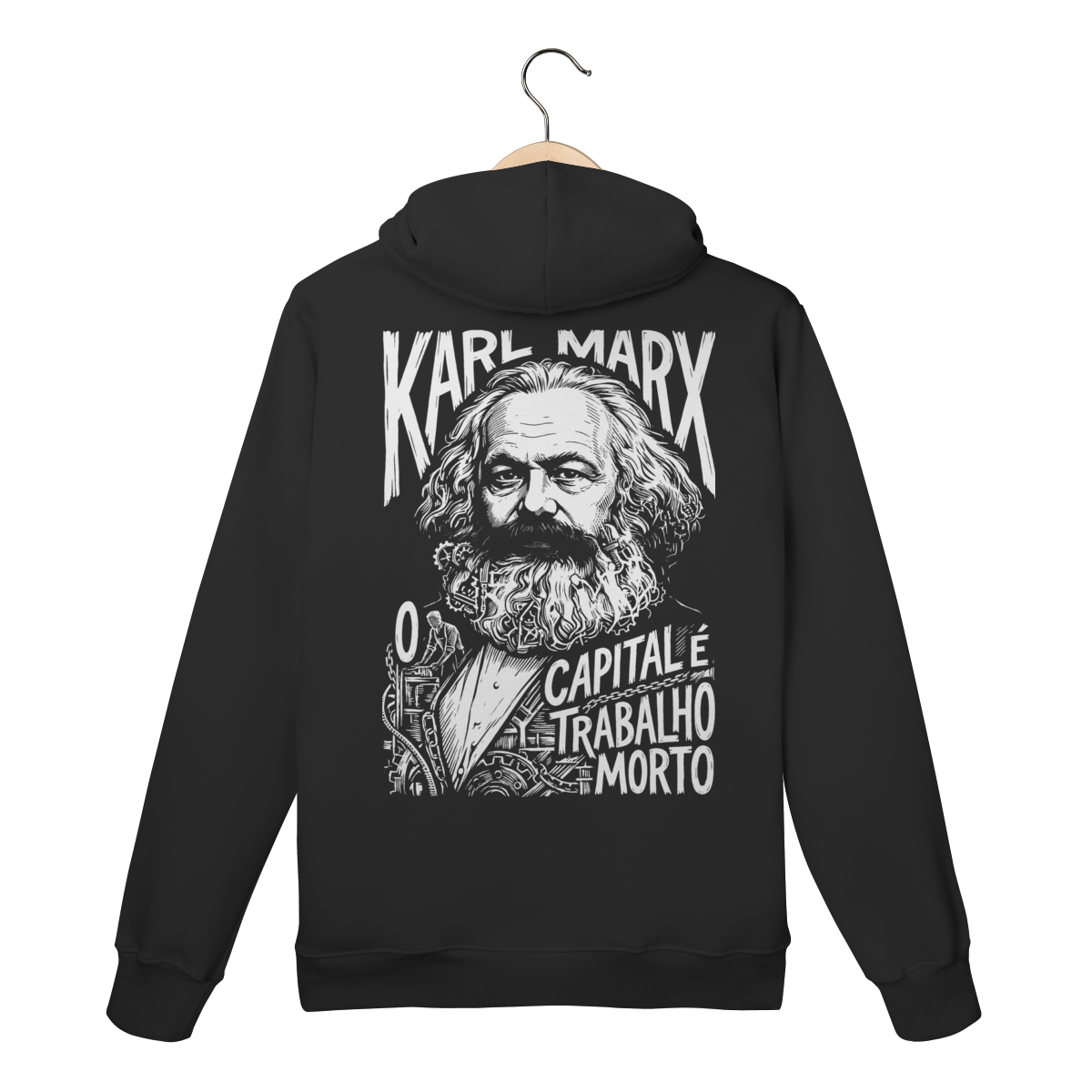 Moletom Canguru Karl Marx Capital Trabalho Morto Teoria