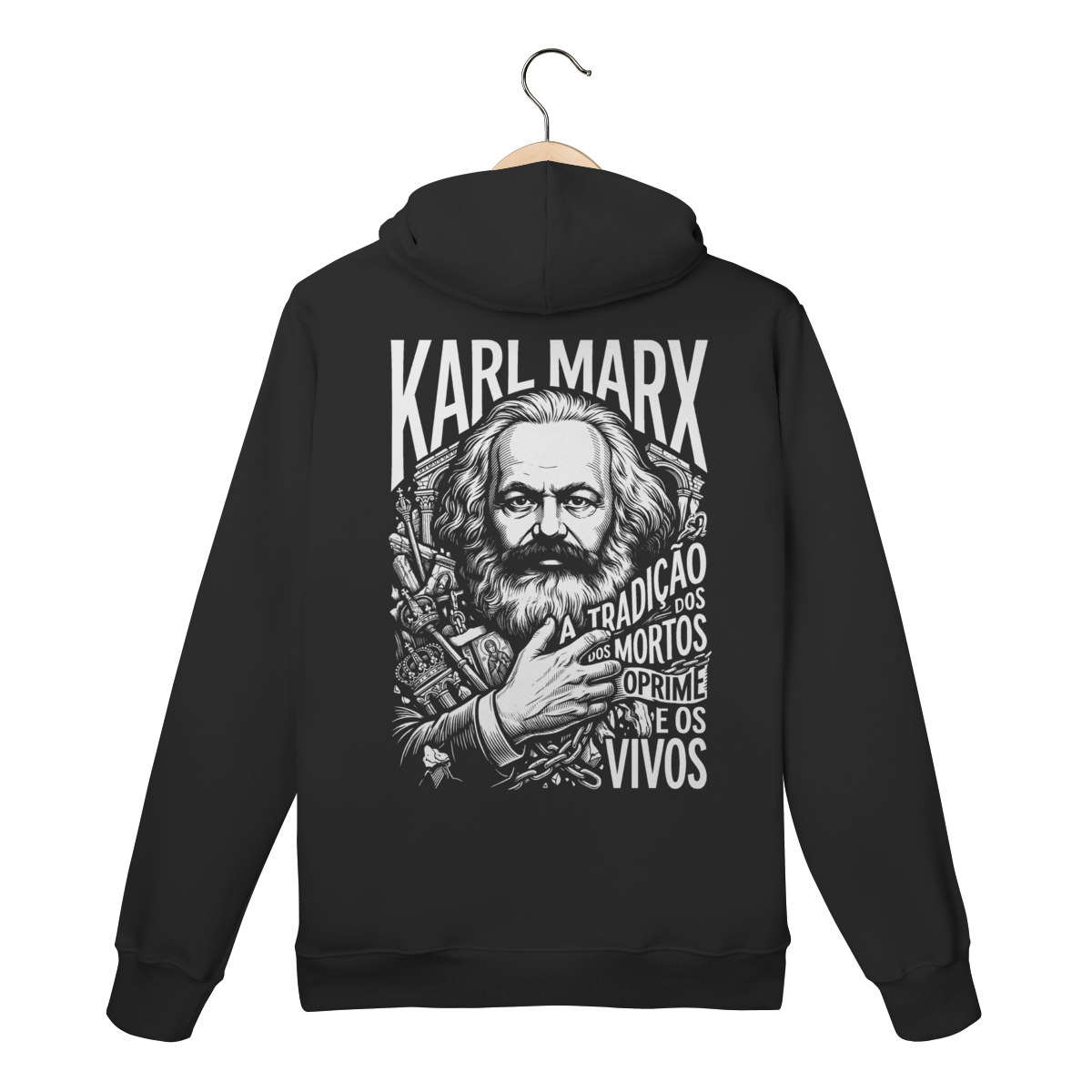 Moletom Canguru Karl Marx Tradição Mortos Vivos Teoria