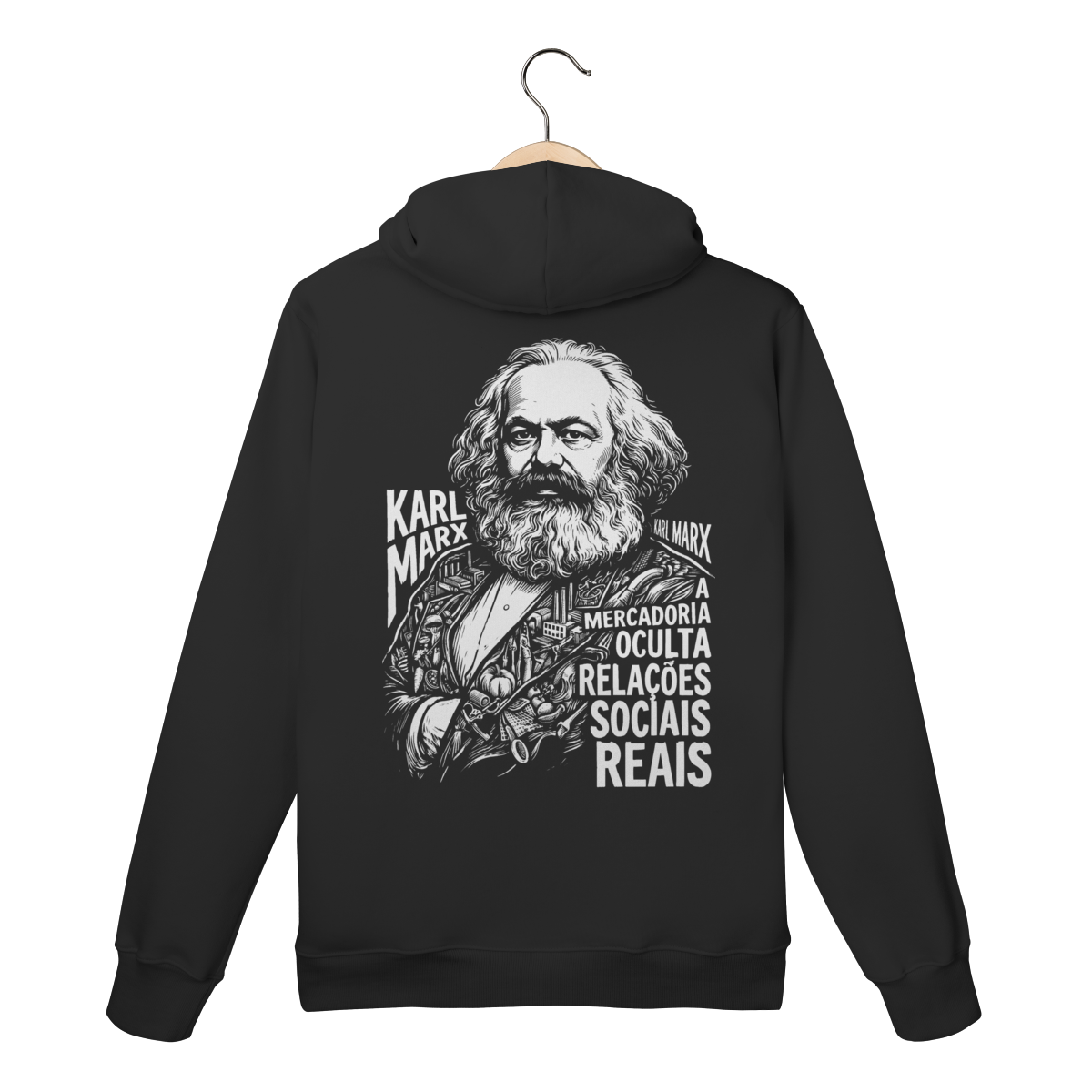 Moletom Canguru Karl Marx Mercadoria Oculta Dialética