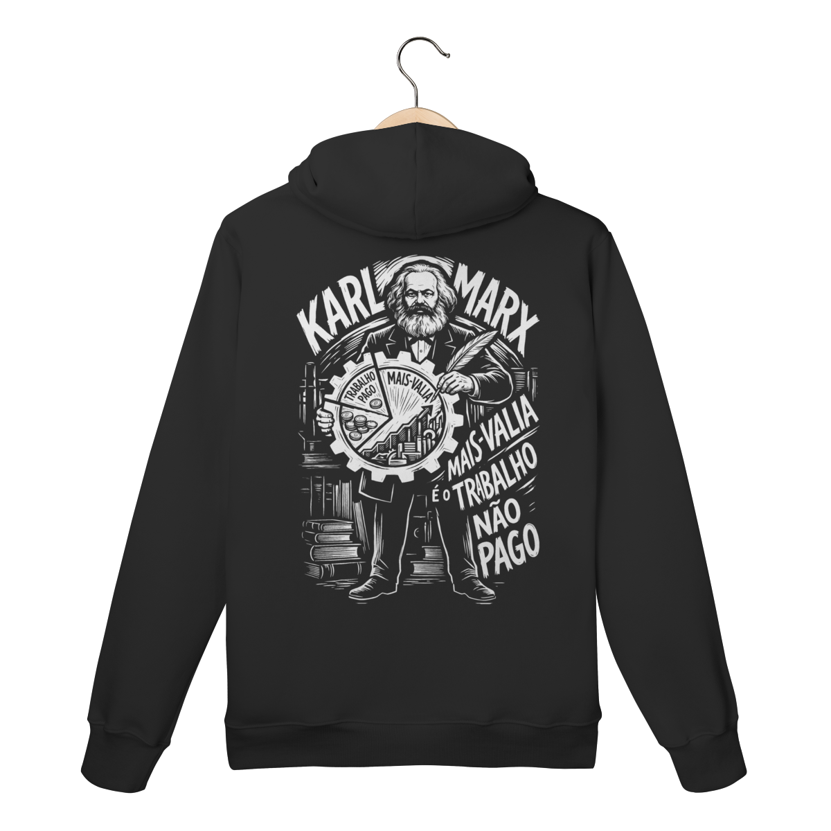 Moletom Canguru Karl Marx Mais-valia Crítica Economia