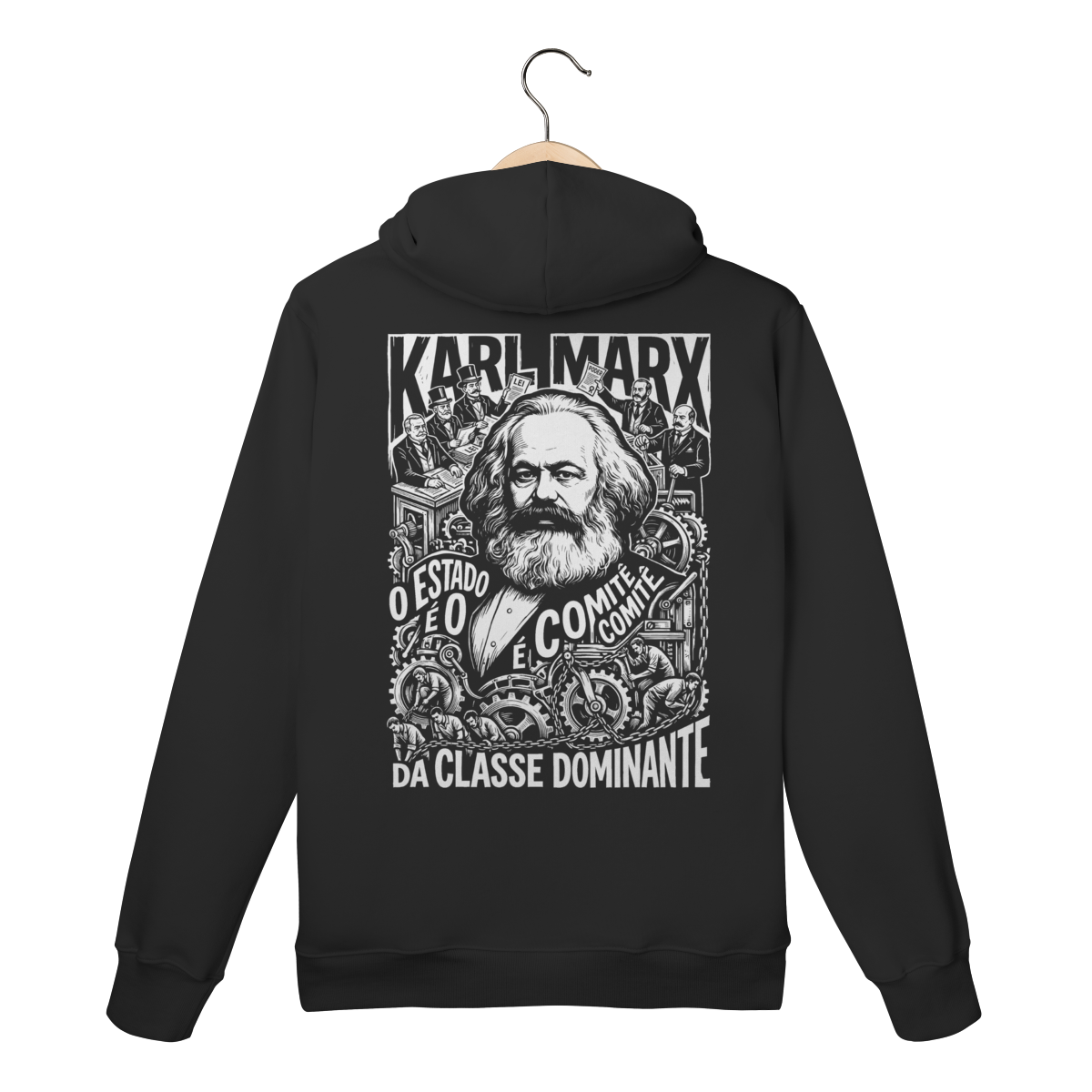 Moletom Canguru Karl Marx Estado Comitê Classe Teoria