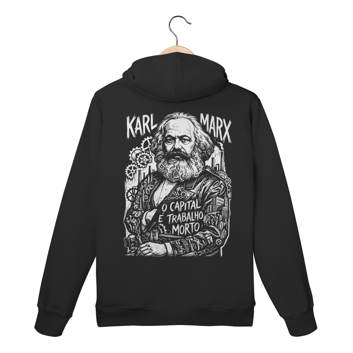 Moletom Canguru Karl Marx Capital Trabalho Morto Filosofia