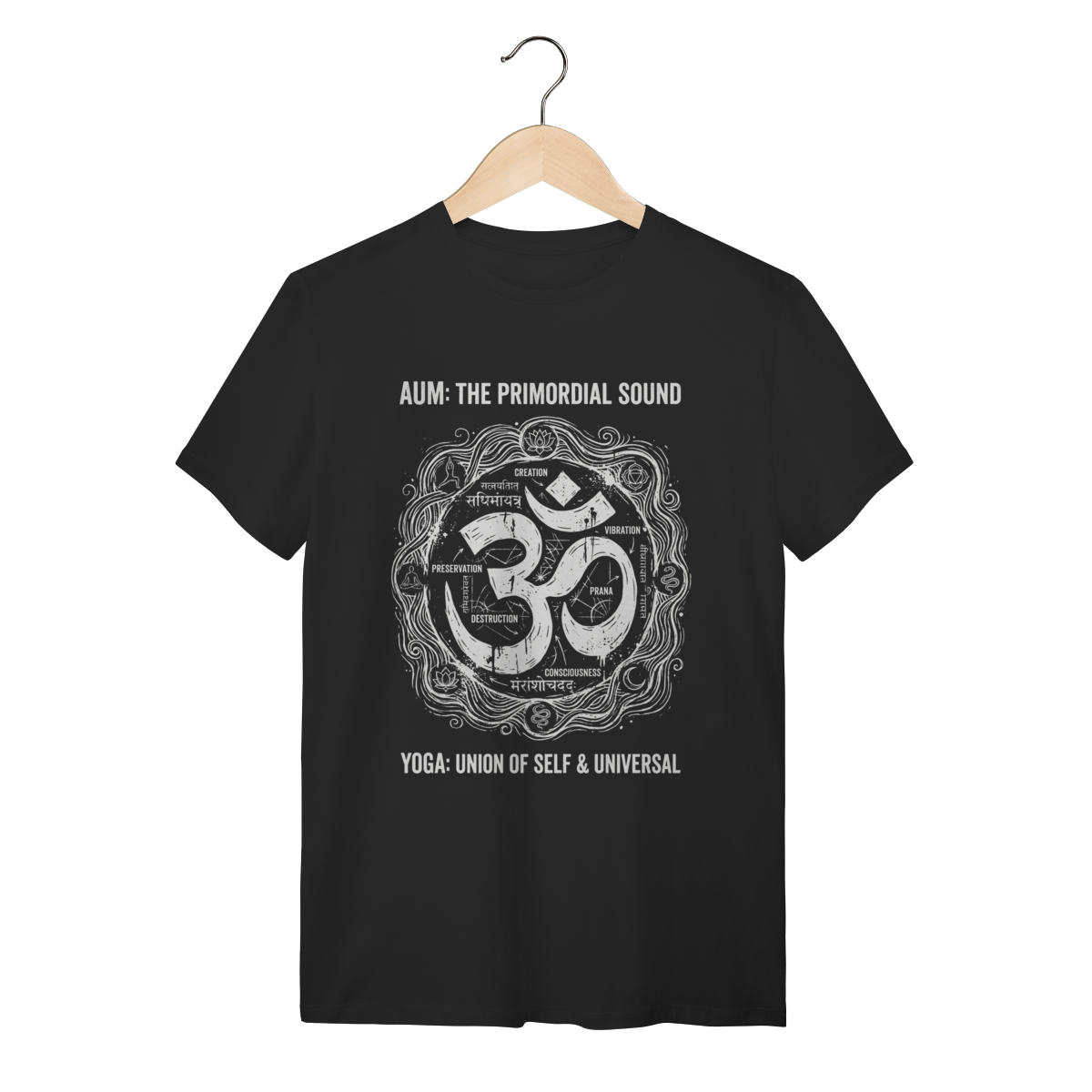 Camiseta Símbolo Om: A Vibração Primordial do Universo