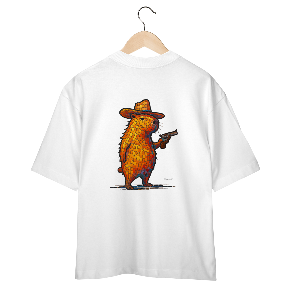 Camisa Oversized - Capivara pistoleira 