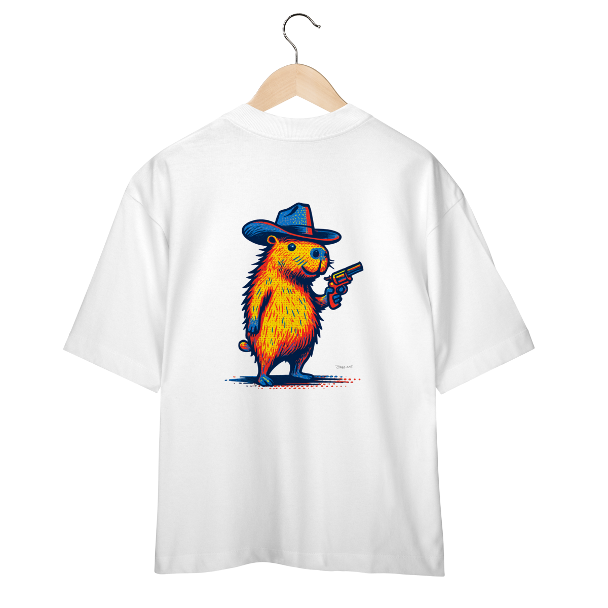 Camisa Oversized - Capivara pistoleira 