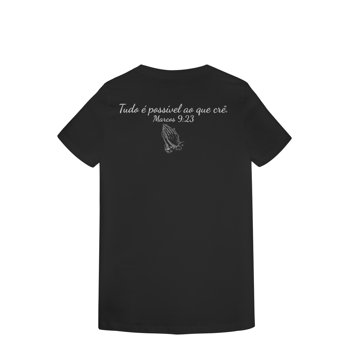 Camisa lisa com frase bíblica