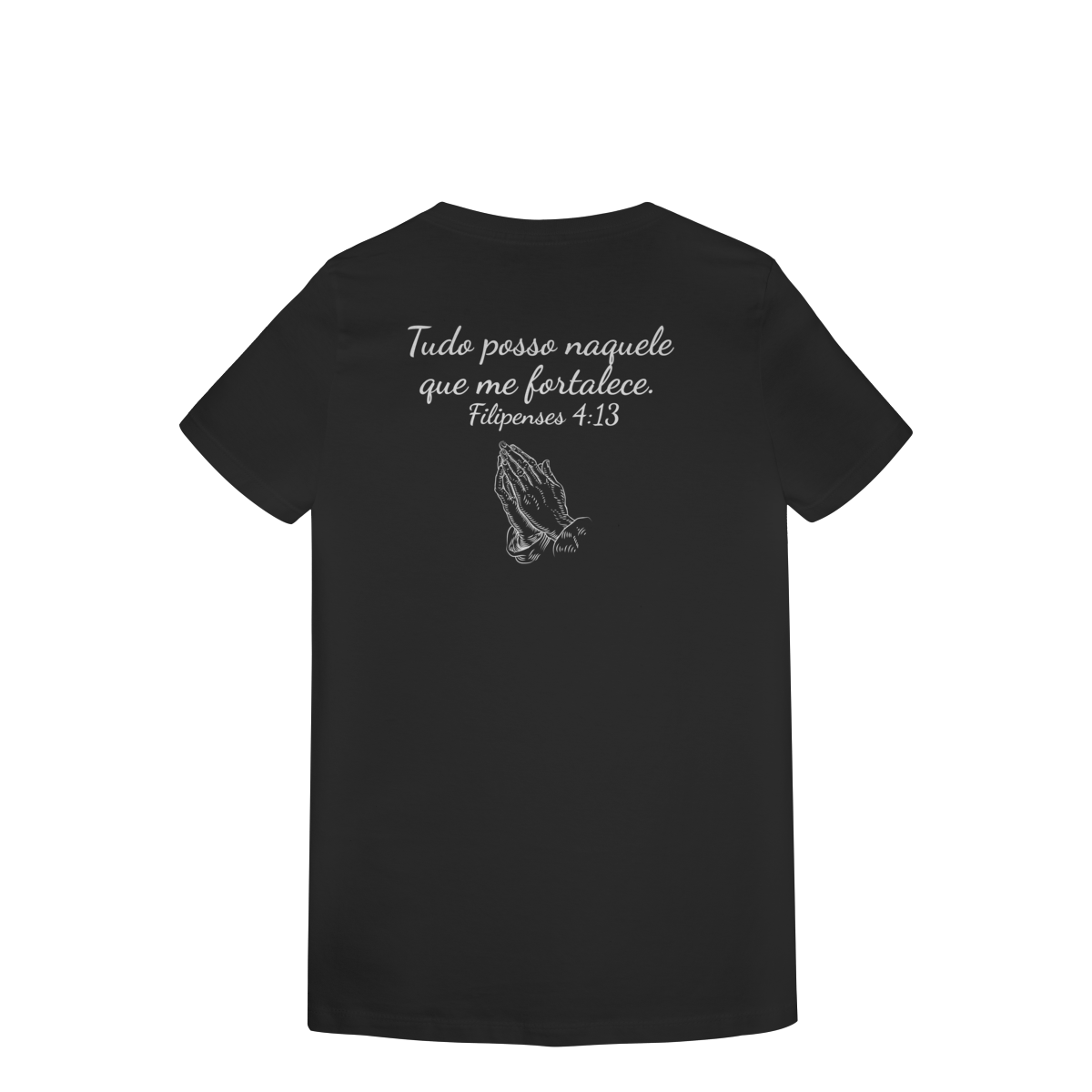 Camisa lisa com frase bíblica