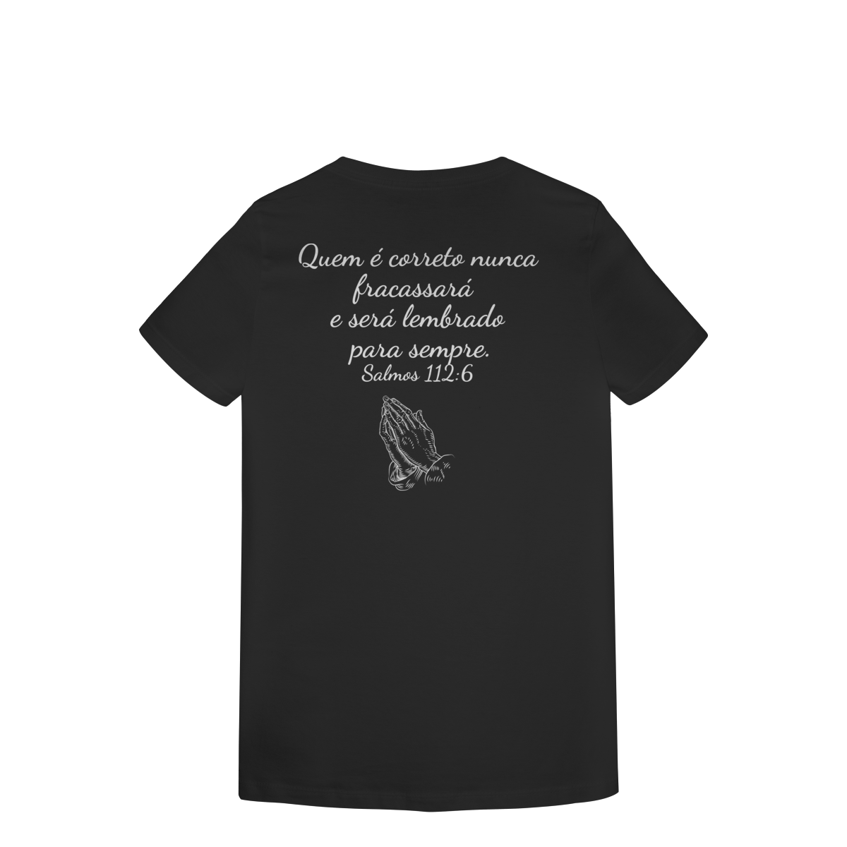 Camisa lisa com frase bíblica