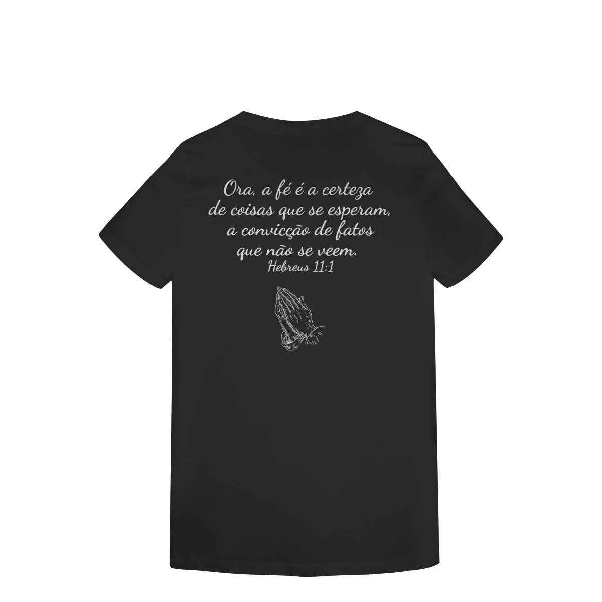 Camisa lisa com frase bíblica