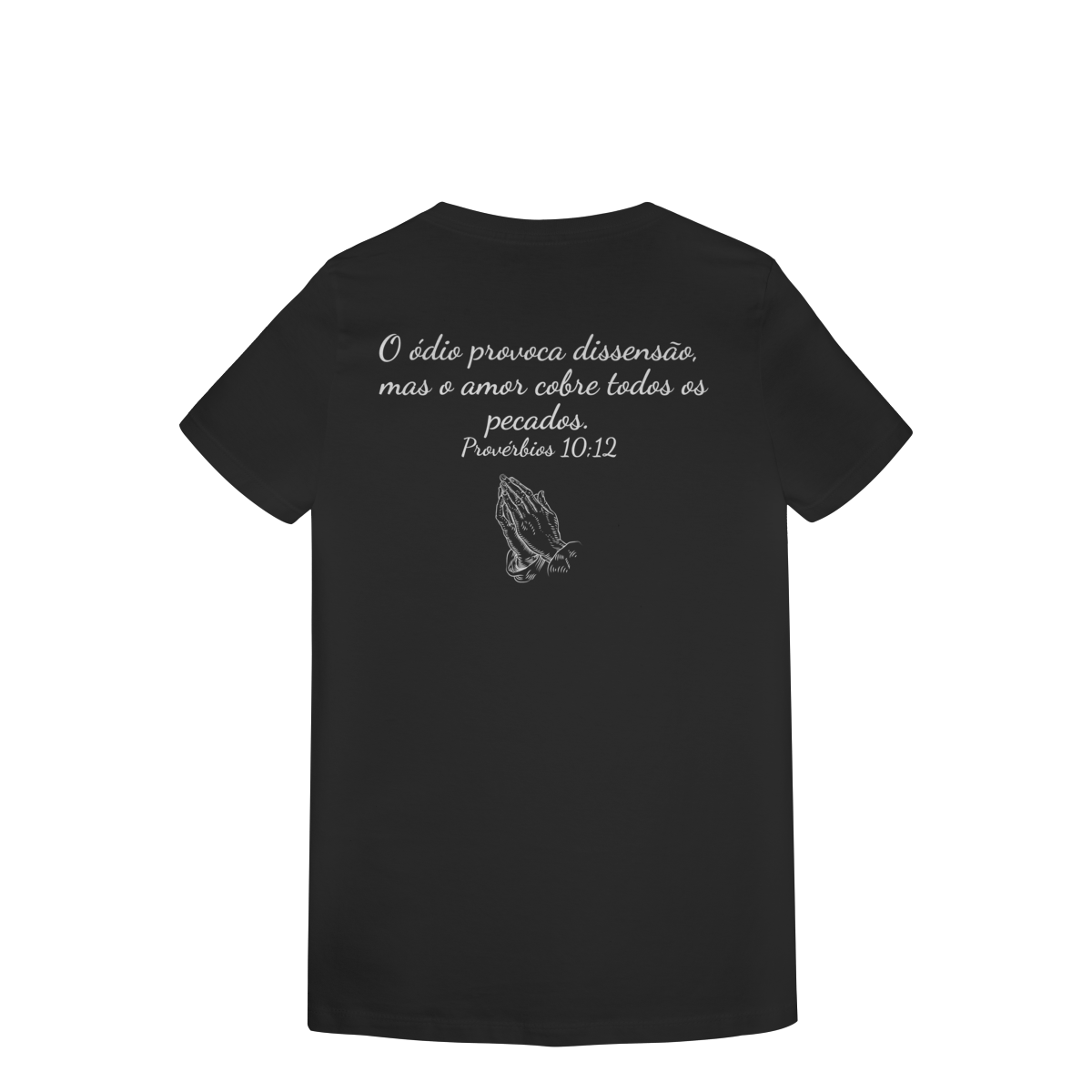 Camisa lisa com frase bíblica