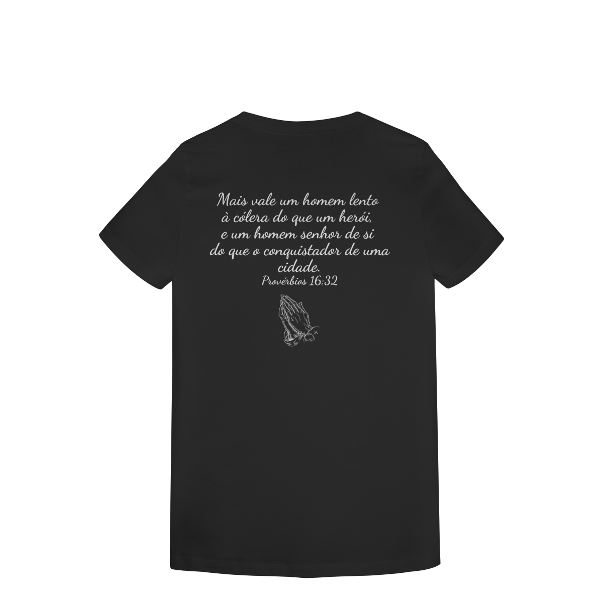 Camisa lisa com frase bíblica