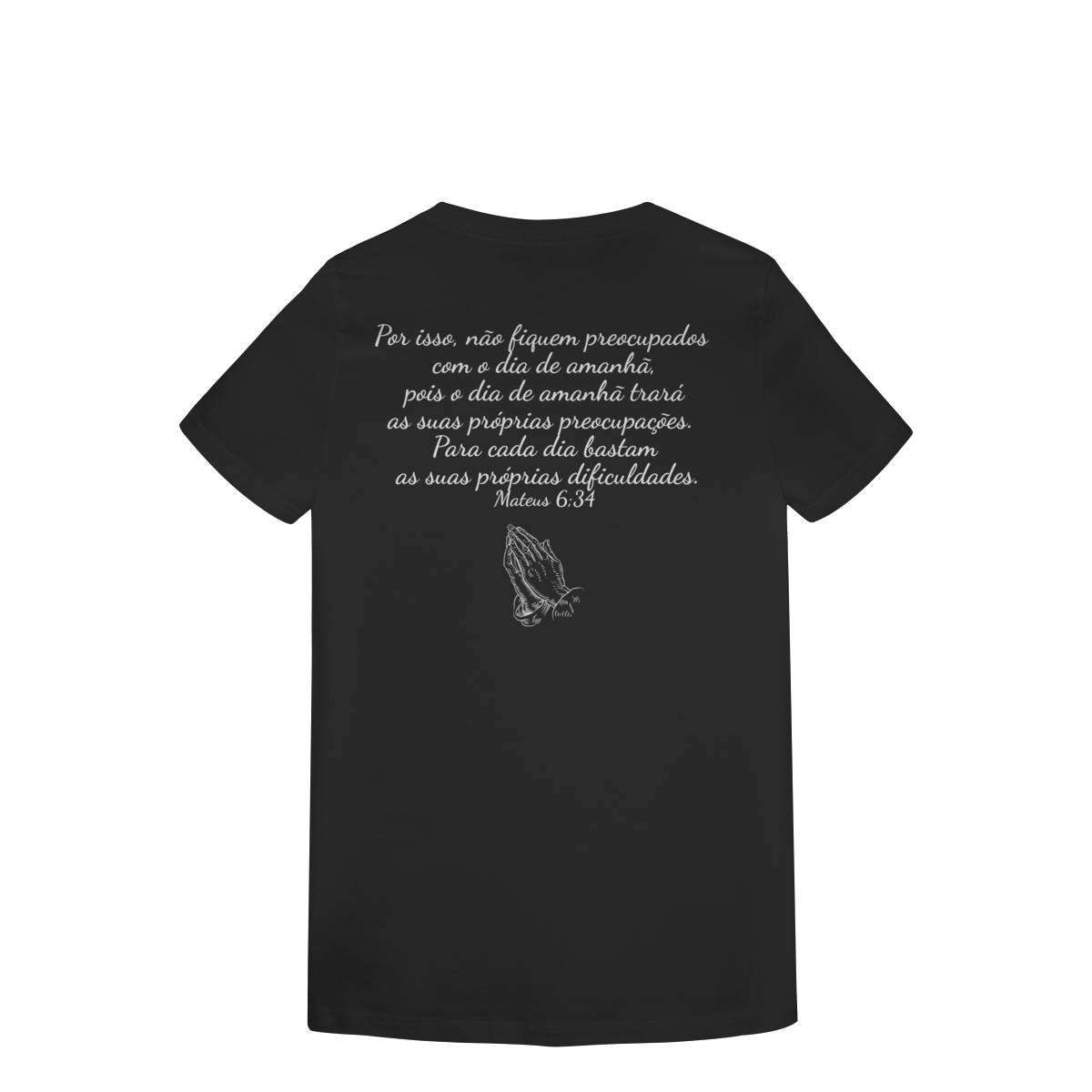 Camisa lisa com frase bíblica