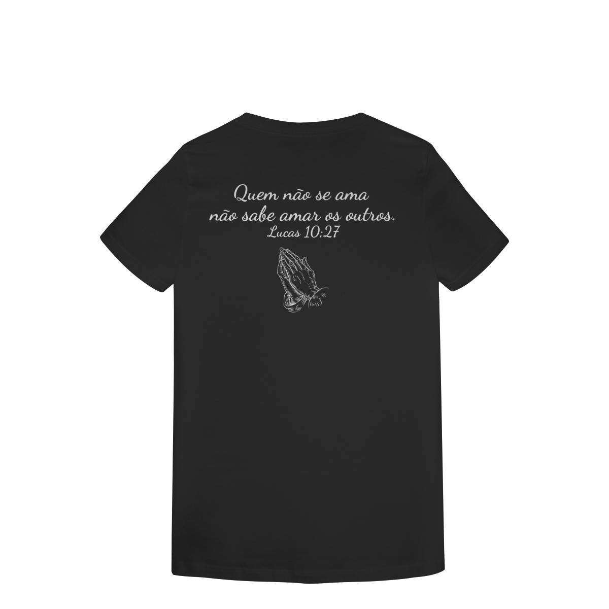 Camisa lisa com frase bíblica