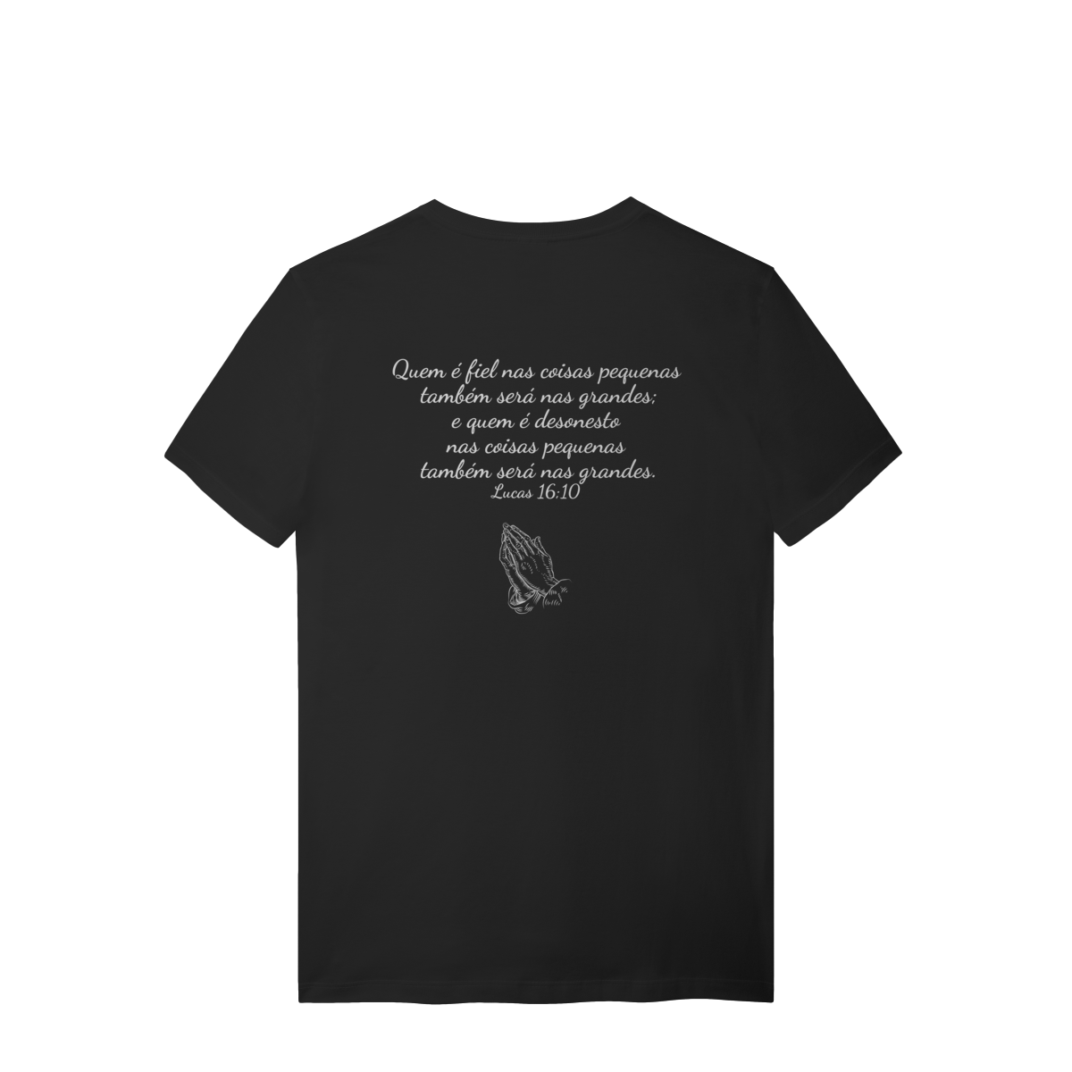 Camisa lisa com frase bíblica