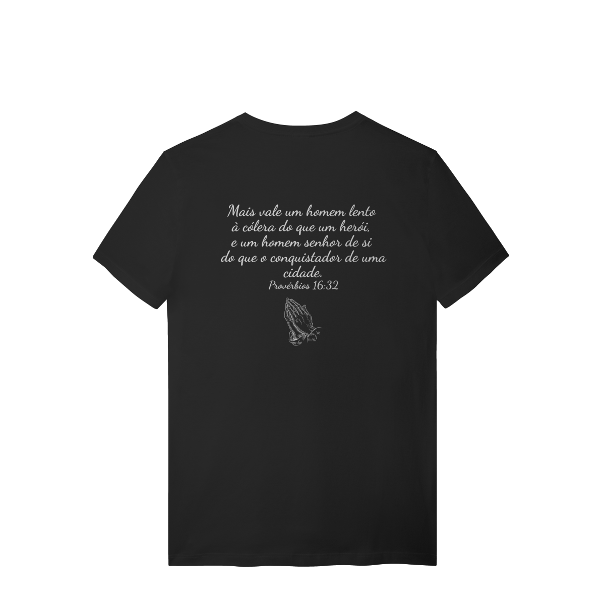 Camisa lisa com frase bíblica