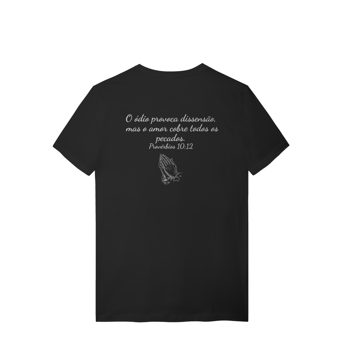 Camisa lisa com frase bíblica