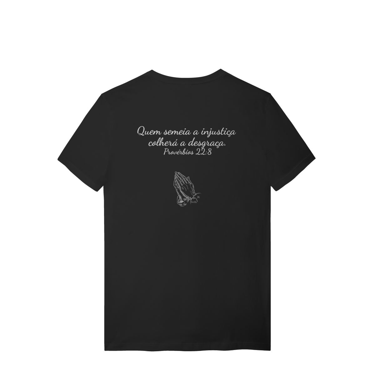 Camisa lisa com frase bíblica