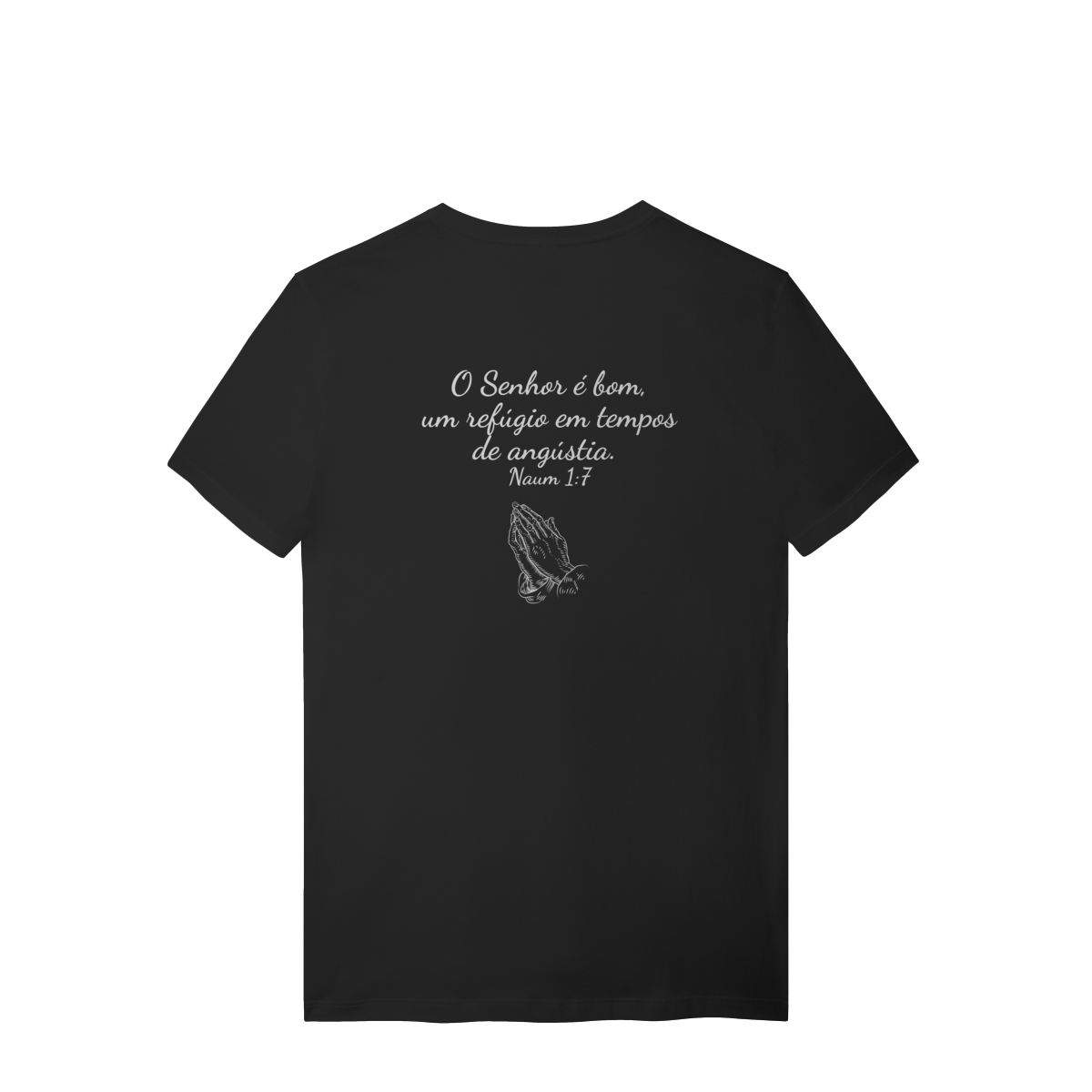 Camisa lisa com frase bíblica