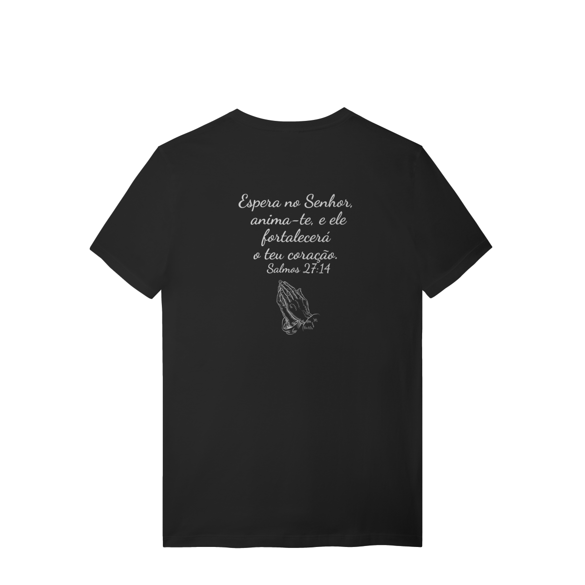 Camisa lisa com frase bíblica