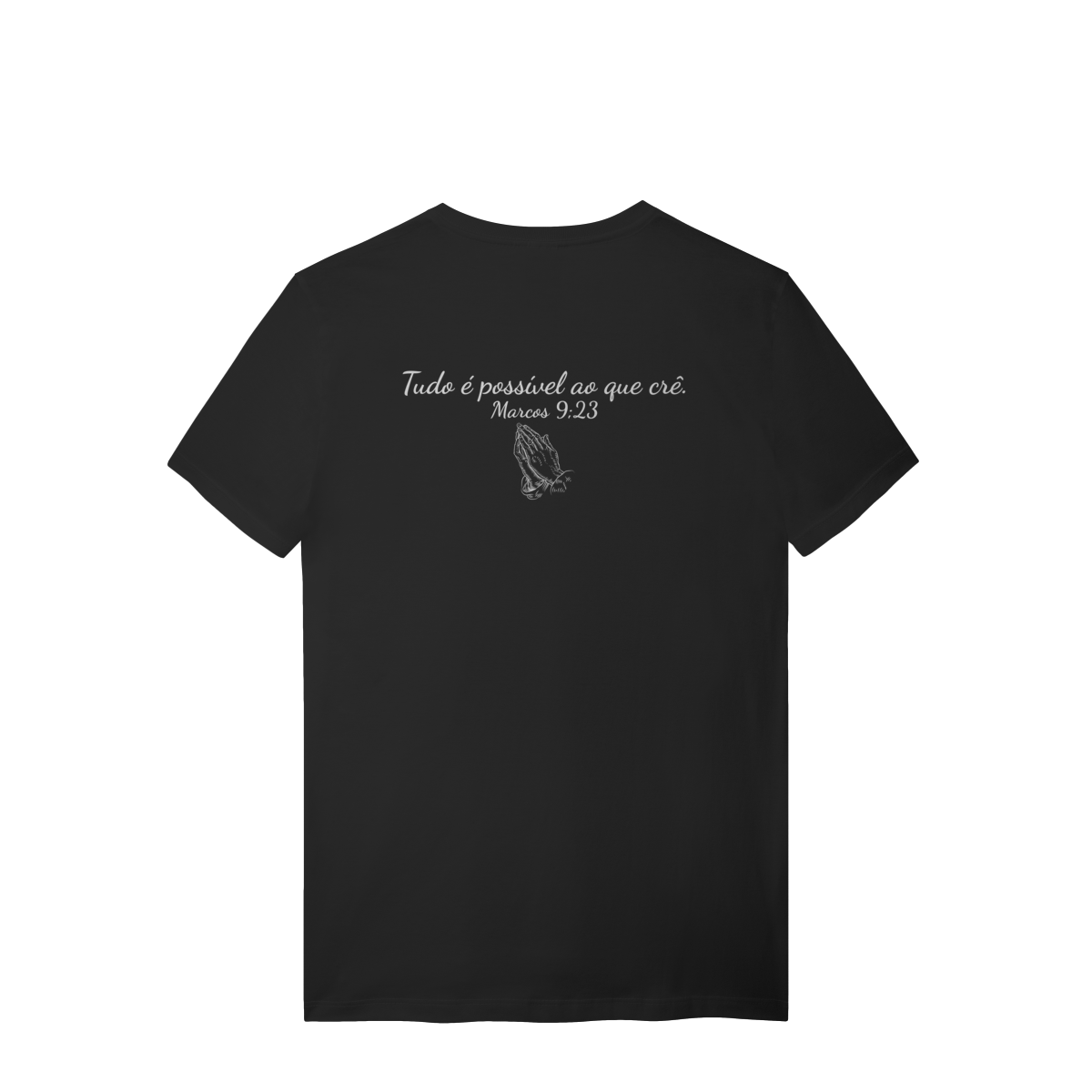 Camisa lisa com frase bíblica